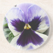 Dessous De Verre En Grès violet profond sur blanc (Devant)