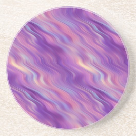 Dessous De Verre En Grès Violet violet texture ondulée (Devant)