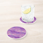 Dessous De Verre En Grès Violet violet texture ondulée (Côté)