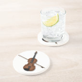 Dessous De Verre En Grès Violon & Bow Trompe L'oeil Musique classique (Côté)