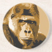 Dessous De Verre En Grès Visage de Gorilla (Devant)