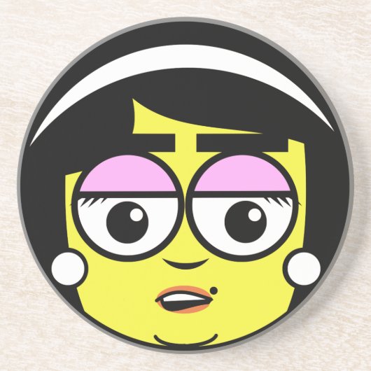 Dessous De Verre En Grès Visage de maman (Devant)