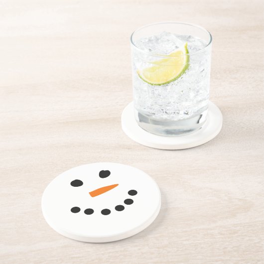 Dessous De Verre En Grès Visage de neige (Côté)