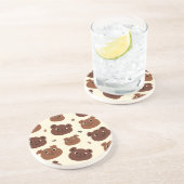 Dessous De Verre En Grès Visage drôle d'ours (Côté)