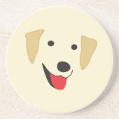 Dessous De Verre En Grès Visage du laboratoire jaune (Devant)