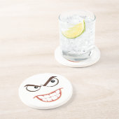 DESSOUS DE VERRE EN GRÈS VISAGE SINISTRE (Côté)