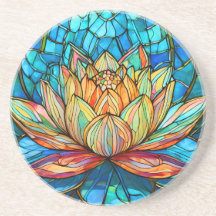 Vitrail rose lotus