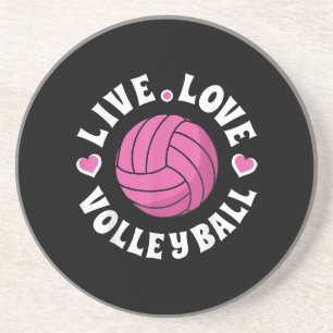 Dessous De Verre En Grès Vivez Amour Volleyball Pour Femmes Filles Volleyba