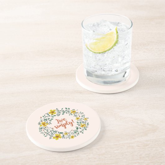 DESSOUS DE VERRE EN GRÈS VIVRE SIMPLEMENT ! (Côté)