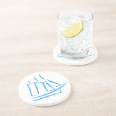 Dessous De Verre En Grès Voilier (Côté)