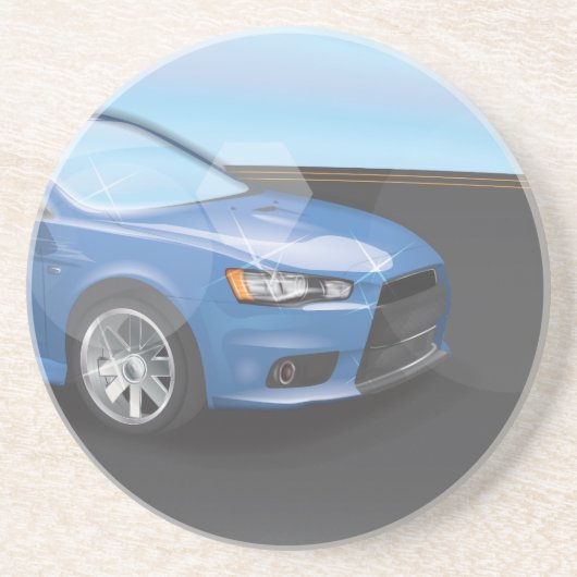 Dessous De Verre En Grès Voiture de sport (Devant)