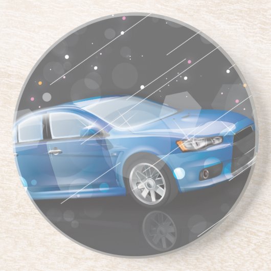 Dessous De Verre En Grès Voiture de sport (Devant)