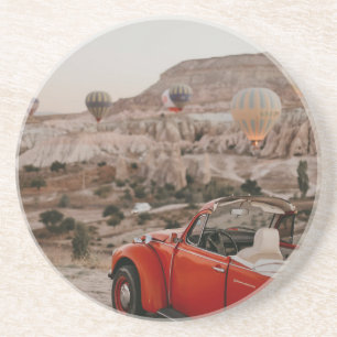 Dessous De Verre En Grès Voiture Rouge Vintage classique à regarder des bal