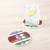 Dessous De Verre En Grès Voitures colorées (Côté)