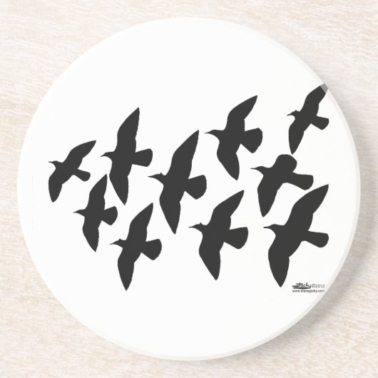 Dessous De Verre En Grès Vol de pigeons (Devant)