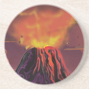 Dessous De Verre En Grès Volcan du Mexique