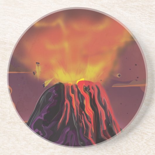 Dessous De Verre En Grès Volcan du Mexique (Devant)