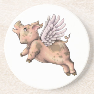 Dessous De Verre En Grès Voler des cochons