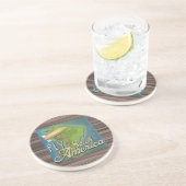 Dessous De Verre En Grès Voler vers l'Amérique du Sud (Côté)