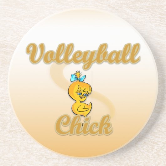 Dessous De Verre En Grès Volleyball Chick (Devant)