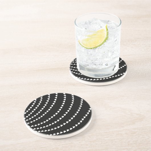 Dessous De Verre En Grès Vortex blanc (Côté)