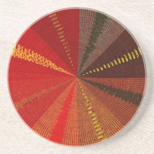 Dessous De Verre En Grès Vortex en spirale orange (Devant)