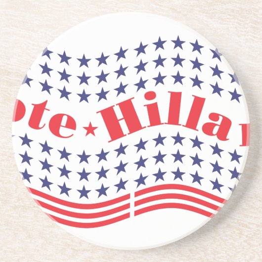 Dessous De Verre En Grès vote pour hillary (Devant)