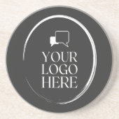 Dessous De Verre En Grès Votre logo ici Moderne (Devant)