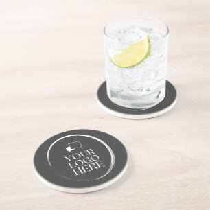 Dessous De Verre En Grès Votre logo ici Moderne