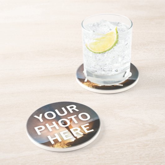 Dessous De Verre En Grès Votre photo ici (Côté)