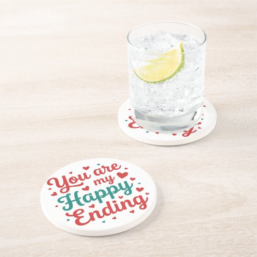 Dessous De Verre En Grès Vous Êtes Ma Fin Heureuse (Côté)