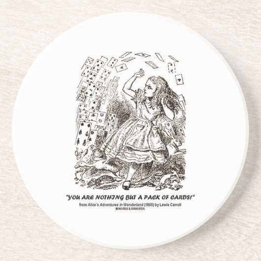 Dessous De Verre En Grès Vous n'êtes rien mais un paquet de cartes (Devant)