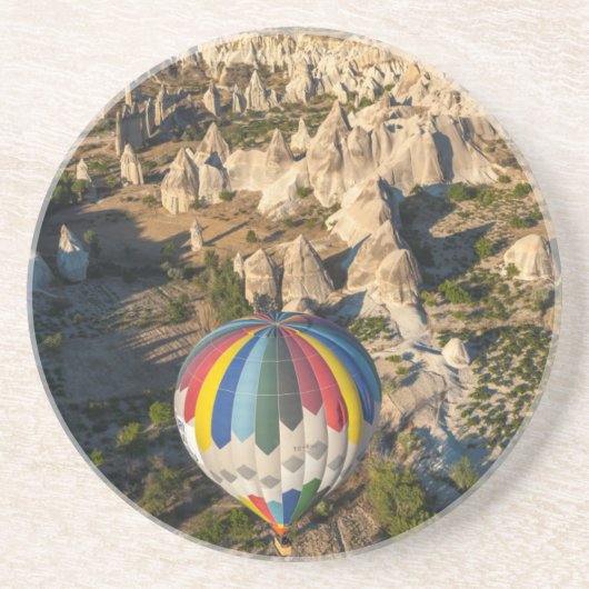 Dessous De Verre En Grès Vue aérienne de ballons à air chaud, Cappadoce (Devant)