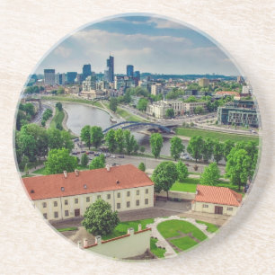 Dessous De Verre En Grès Vue aérienne de Vilnius, Lituanie