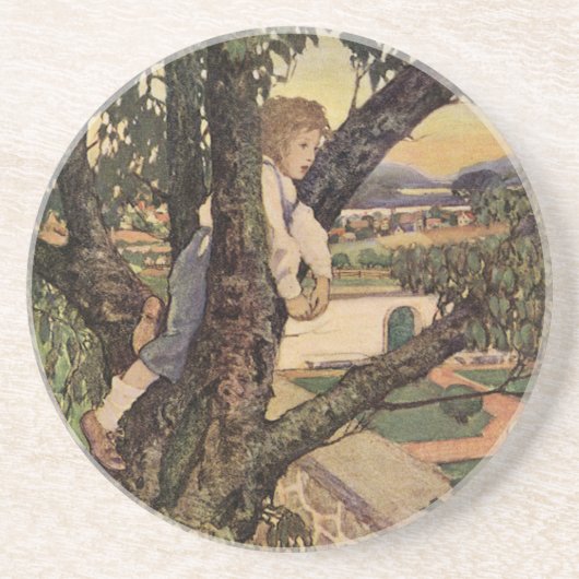 Dessous De Verre En Grès Vue des arbres par Jessie Willcox Smith (Devant)