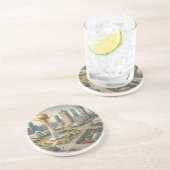 Dessous De Verre En Grès Vue ville (Côté)