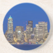 Dessous De Verre En Grès Waterfront et Downtown Skyline à Twilight (Devant)