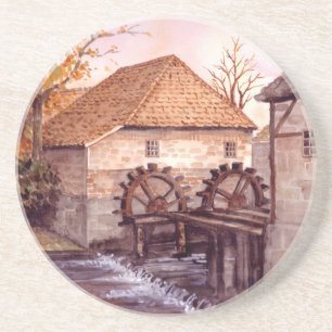 Dessous De Verre En Grès Watermill Watercolor