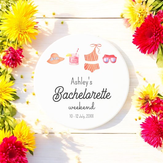 Dessous De Verre En Grès Week-end de bikini de plage de célibataire 