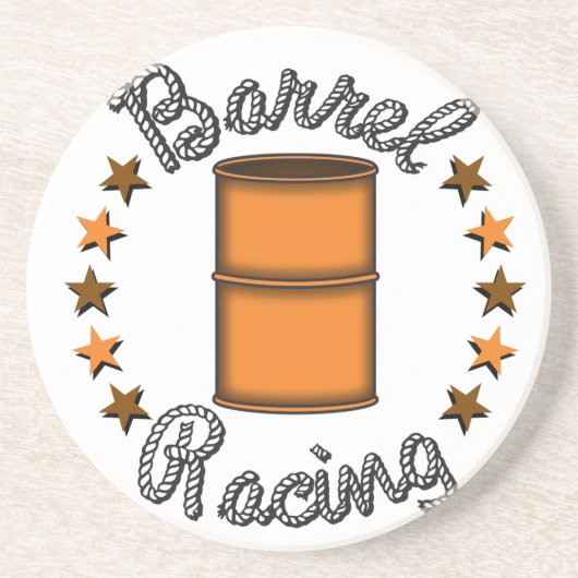 Dessous De Verre En Grès Western Cowboy Cowgirl Horse Barn Rodeo Dessous de (Devant)