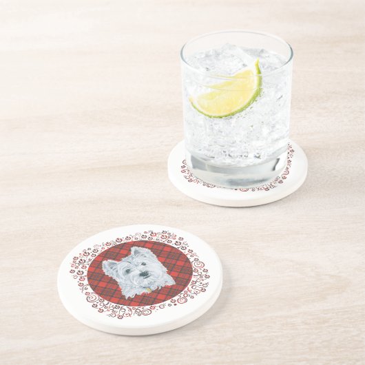 Dessous De Verre En Grès Westie (Côté)