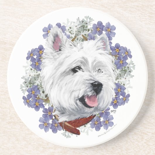 Dessous De Verre En Grès Westie Ne m'oubliez pas (Devant)