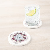 Dessous De Verre En Grès Westie sur Tartan (Côté)
