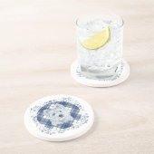 Dessous De Verre En Grès Westie sur Tartan (Côté)