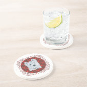 Dessous De Verre En Grès Westie sur Tartan (Côté)