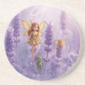 Dessous De Verre En Grès Whimsy Among the Purple Blooms (Devant)