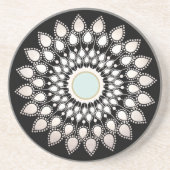 Dessous De Verre En Grès White Lotus Mandala (Devant)