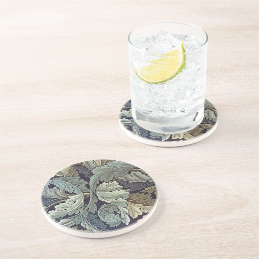 Dessous De Verre En Grès William Morris Acanthus Feuilles (Côté)