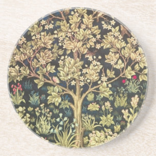 Dessous De Verre En Grès William Morris Arbre De Vie Vintage Pré-Raphaélite
