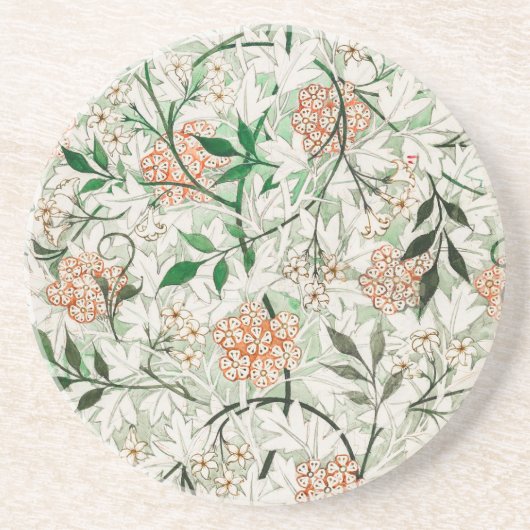 Dessous De Verre En Grès William Morris Jardin de Jasmin Fleur Classique (Devant)